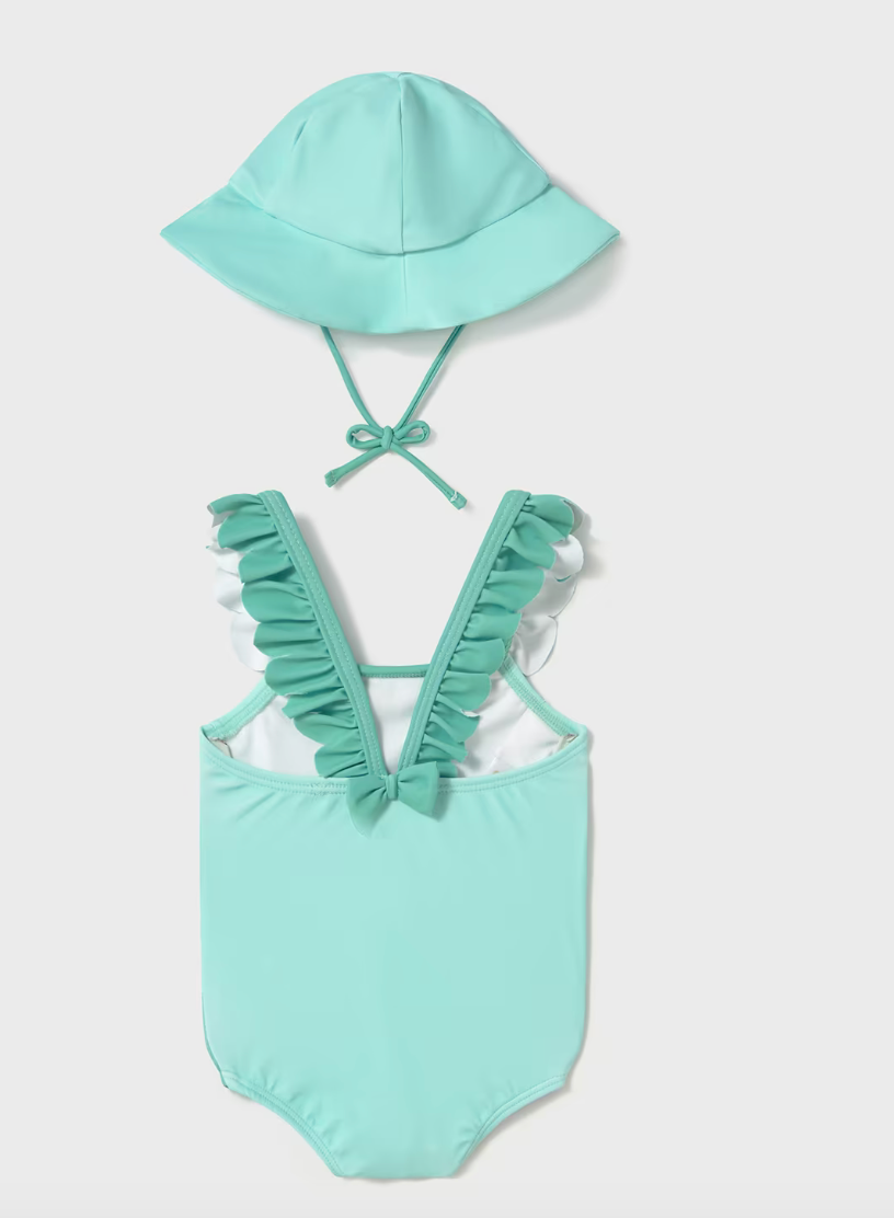 Back of mermaid bathing suit