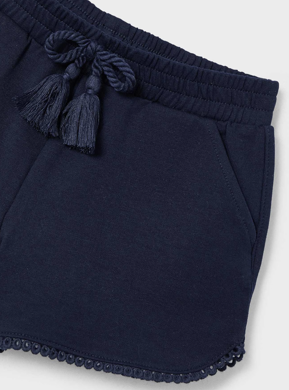 close up navy blue shorts