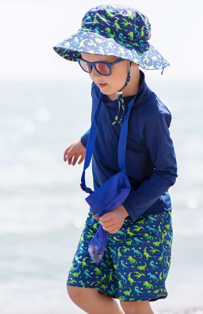 Dinosaur swim trunks