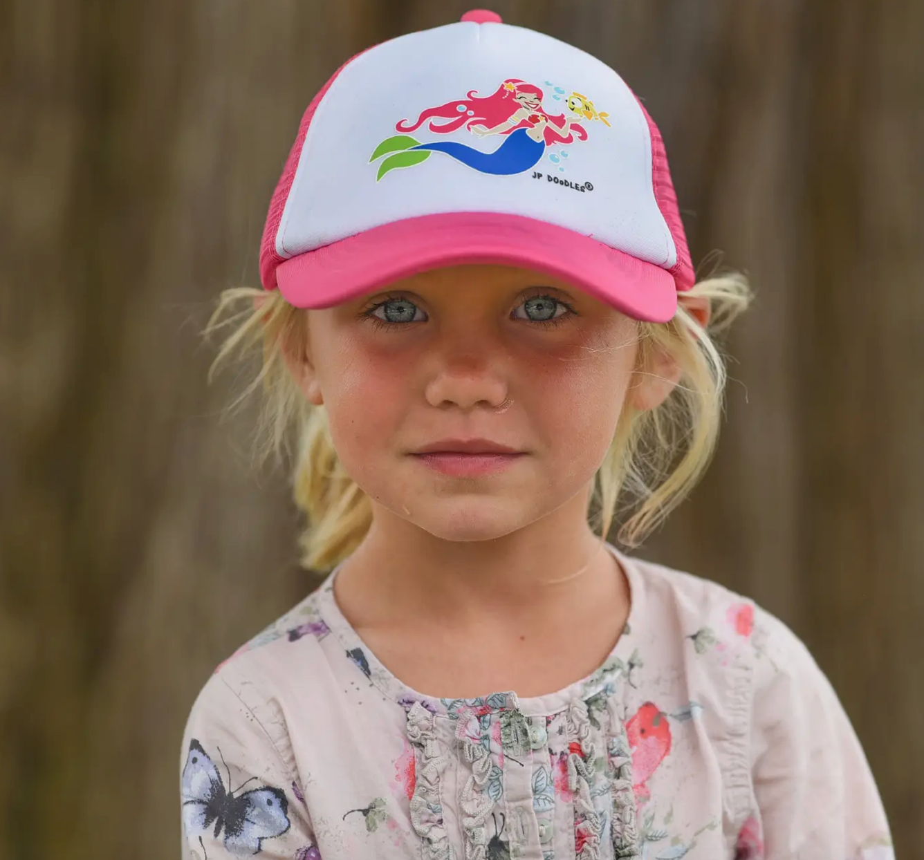 Girls trucker hat with mermaid