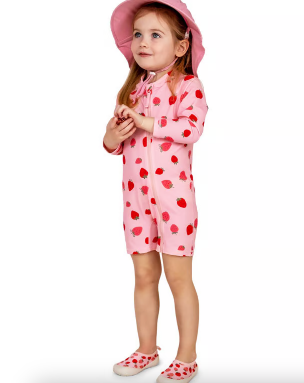 Girls one piece swimsuit with sleeves