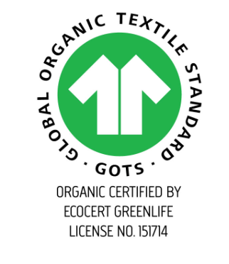 GOTS (Global Organic Textile Standard) certification logo on a white background