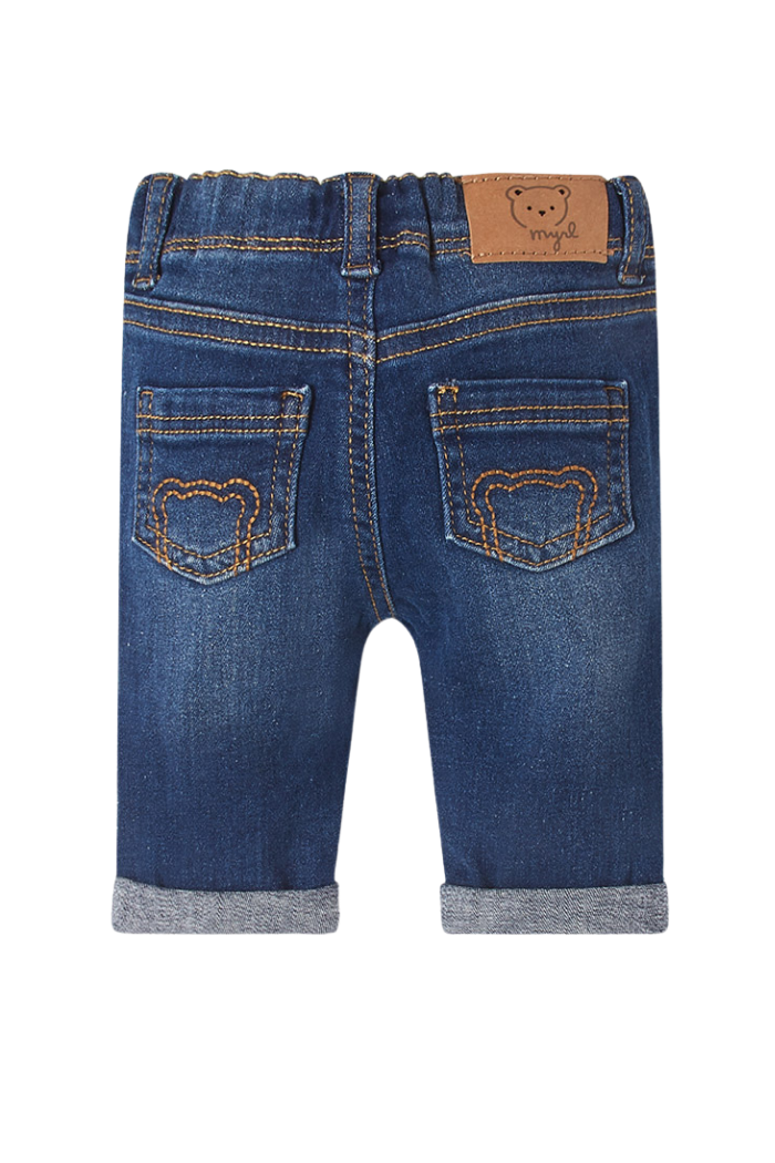 Back of Mayoral Arlo baby boy jeans.