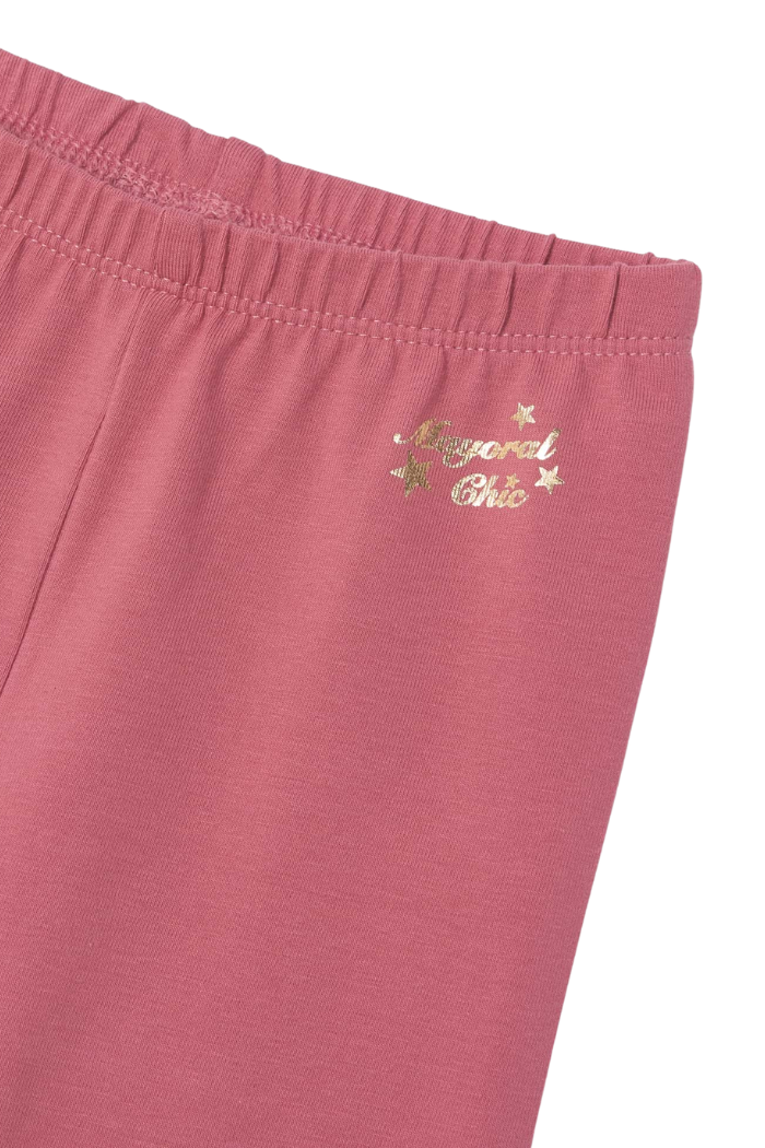 Close up of pink Mayoral soft leggings