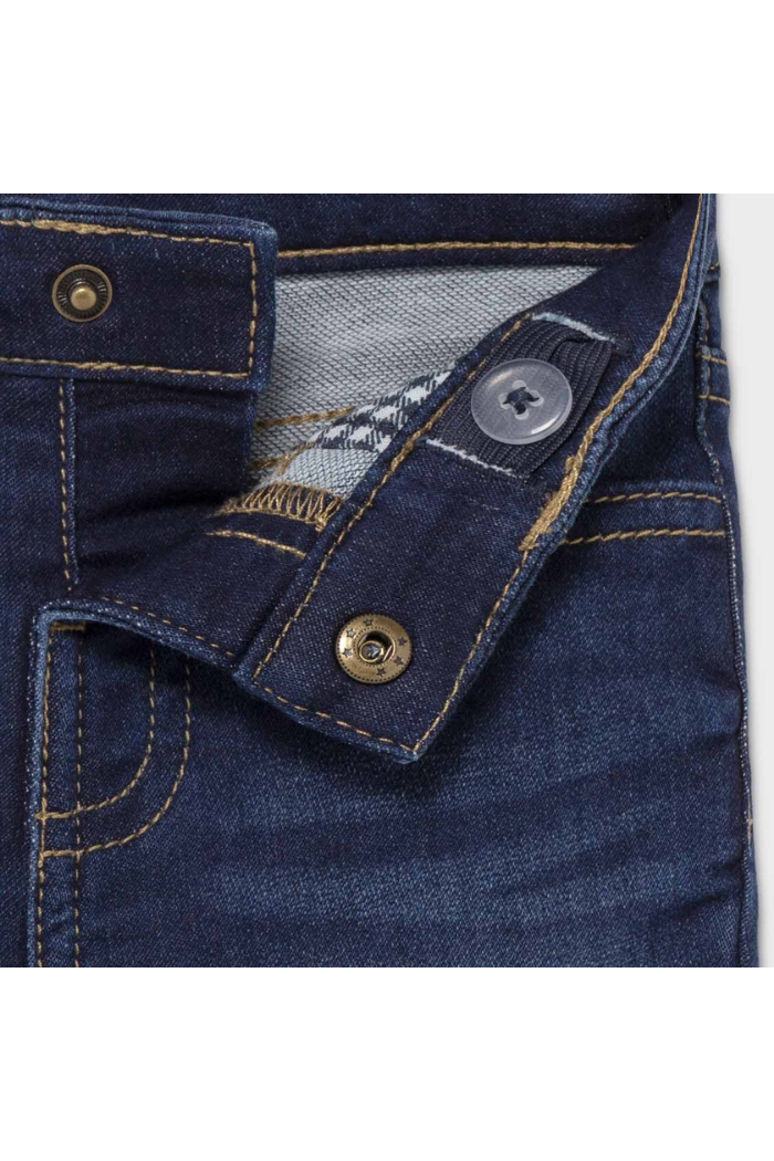 Mayoral Sof jeans close up with adjustable waist and button up