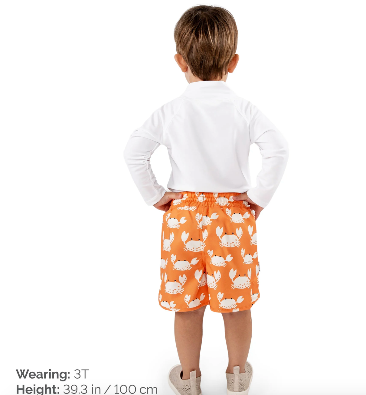 Orange swim shorts for boys