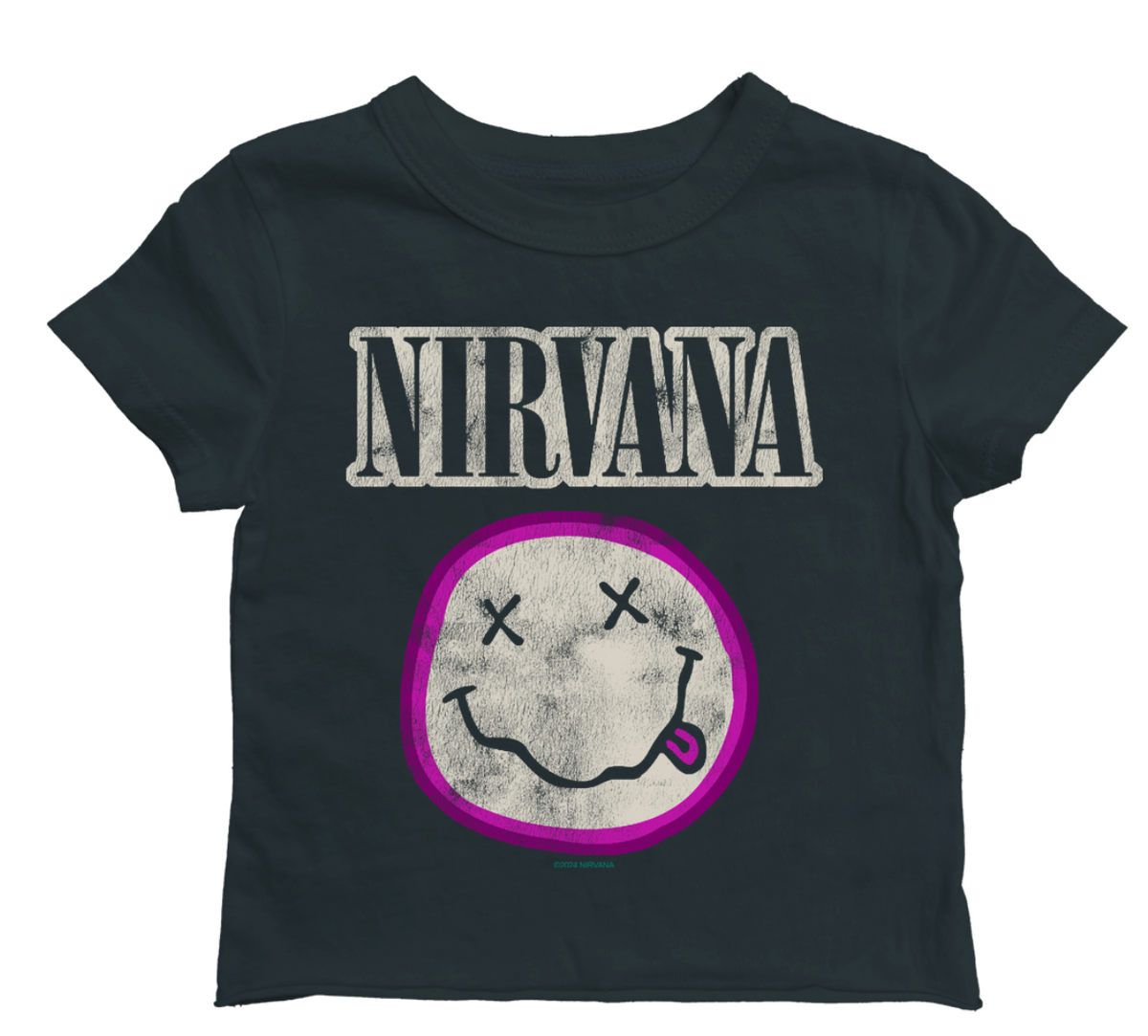 Nirvana Band Smiley Face T-Shirt – littlefreebirds