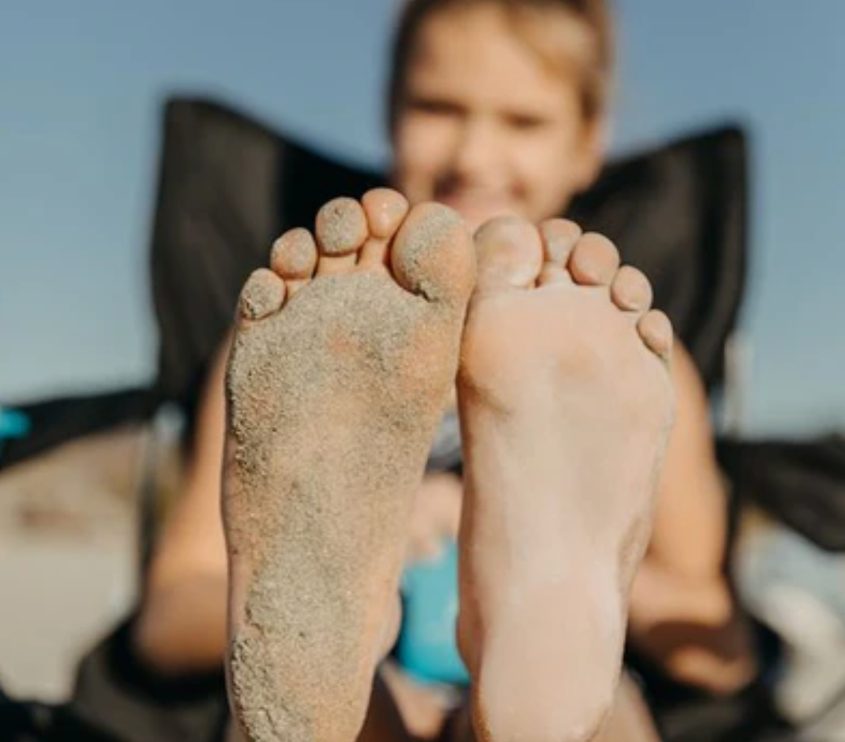 Before and after of boys foot