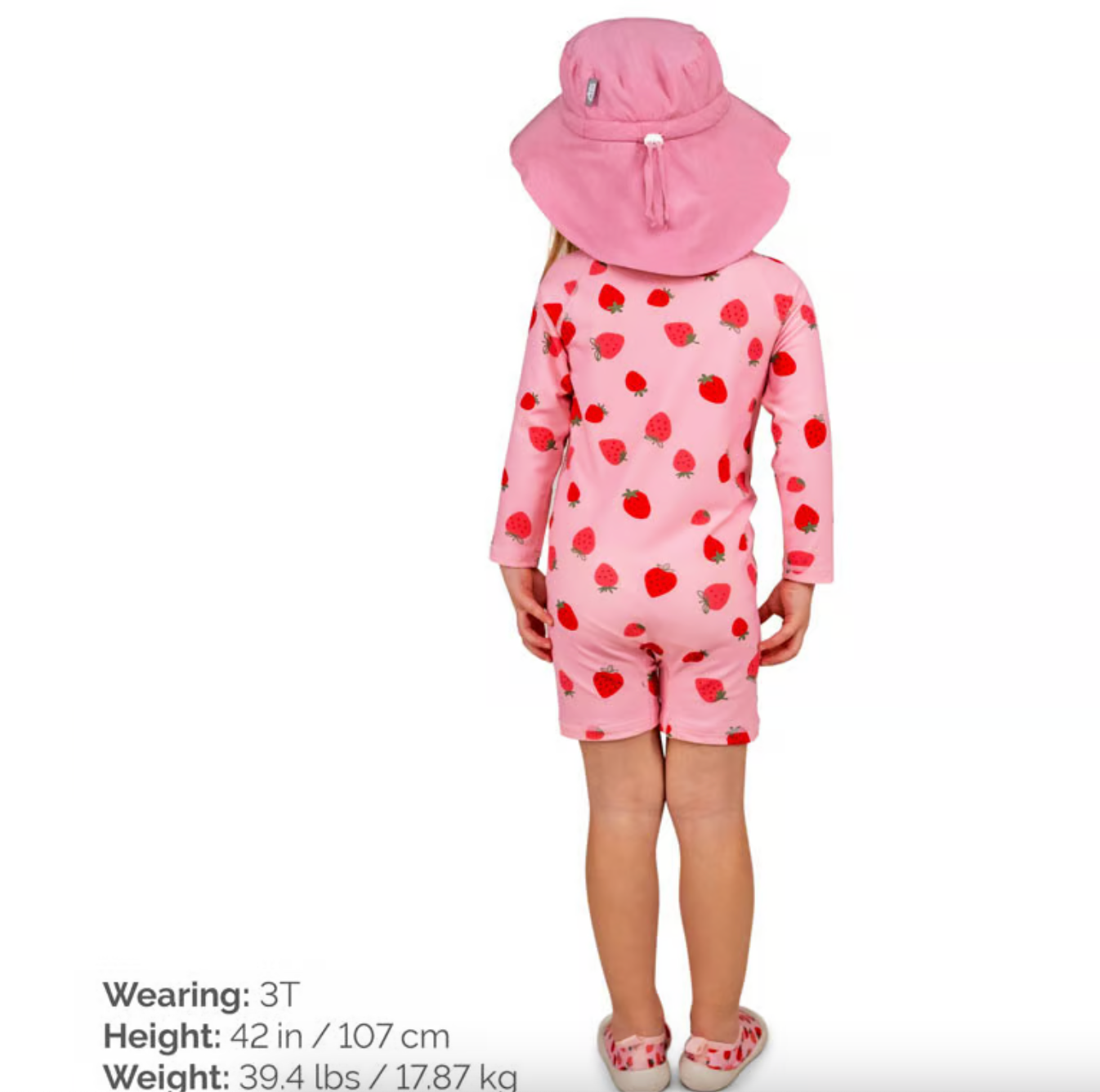 Strawberry print one piece swim trunks