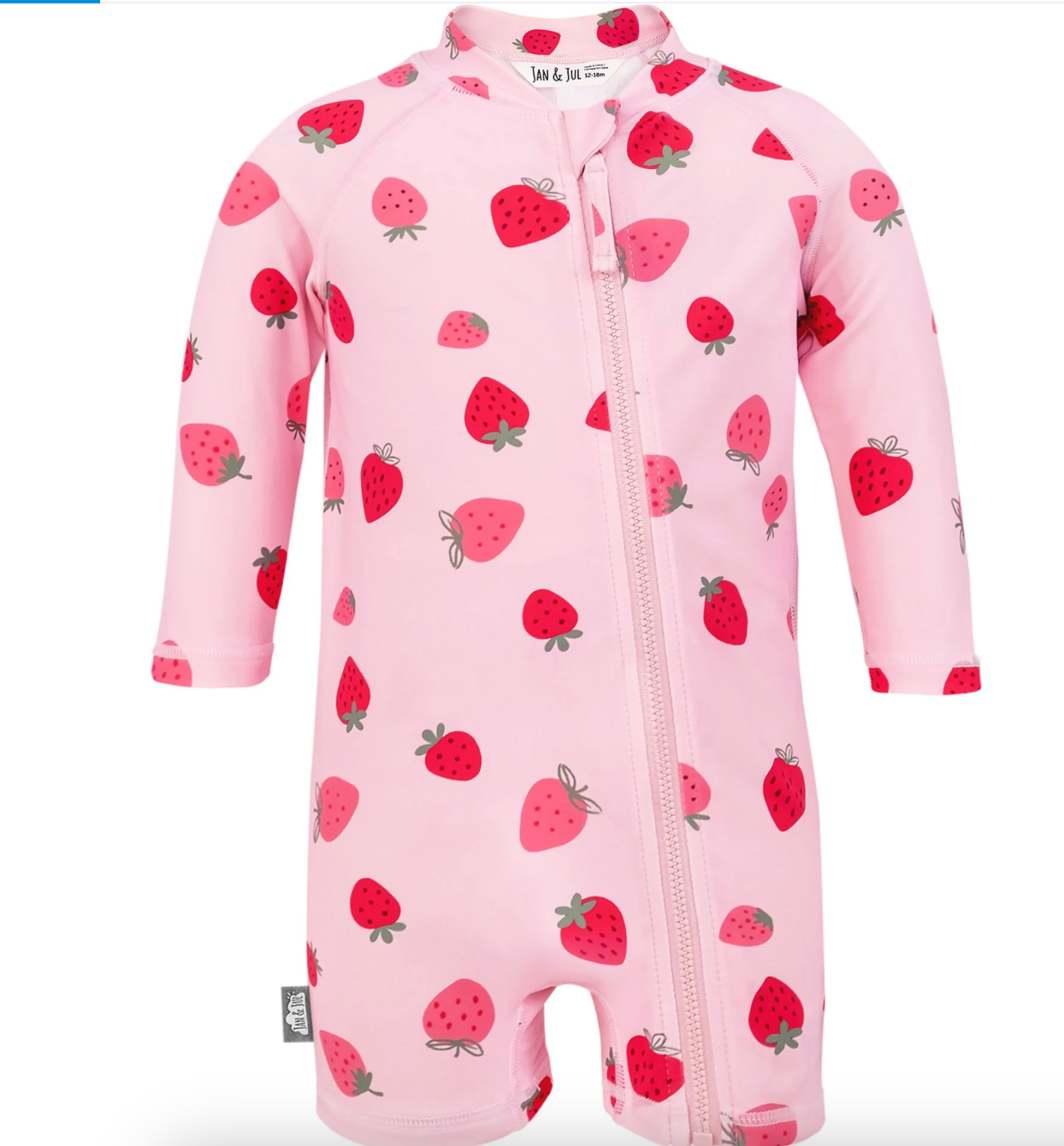 Strawberry print one piece swimsuit for girls