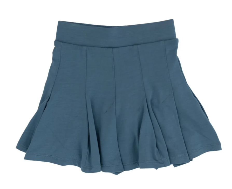 Sweet Bamboo Bluestone pleated skort