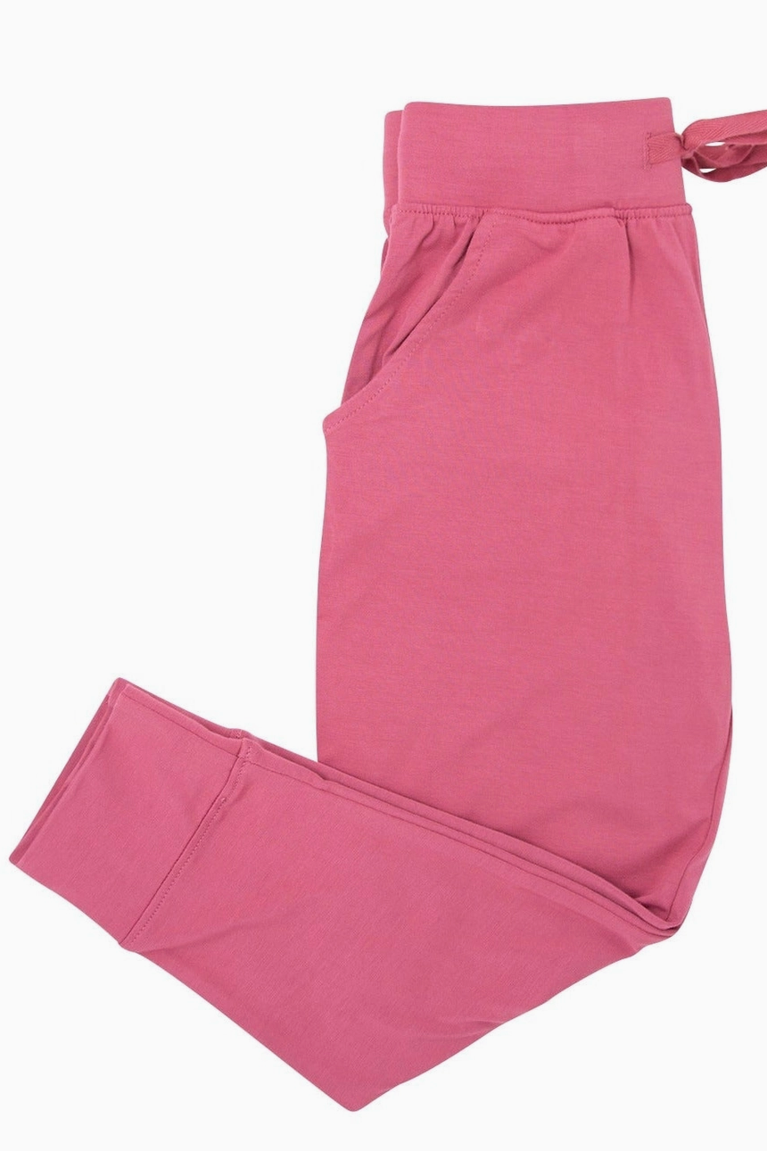 Folded pink Sweet Bamboo jogger pant