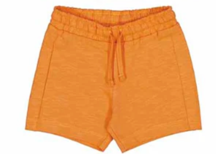 Mayoral orange shorts with a drawstring on a white background