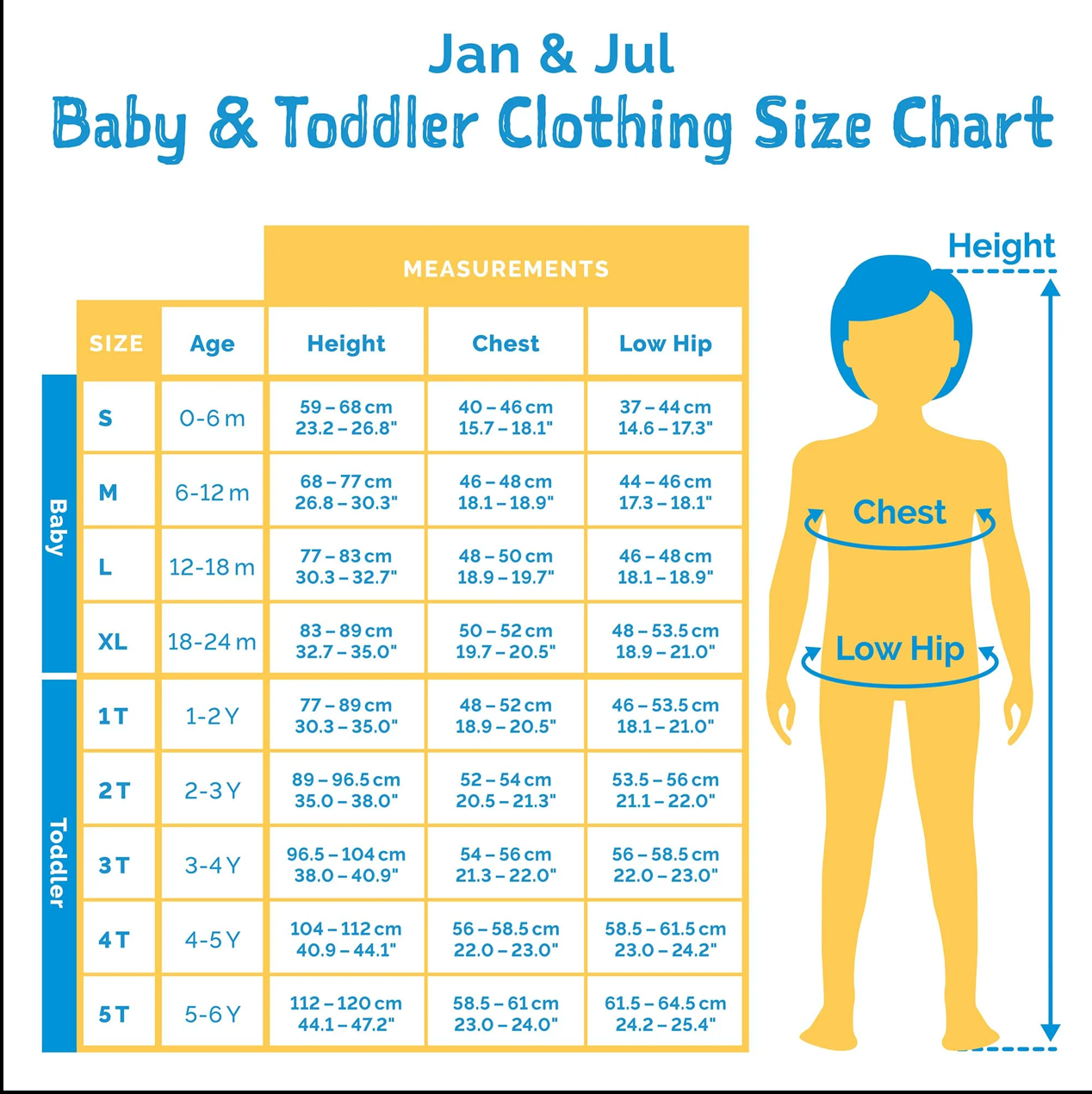 fitting chart for swimwear