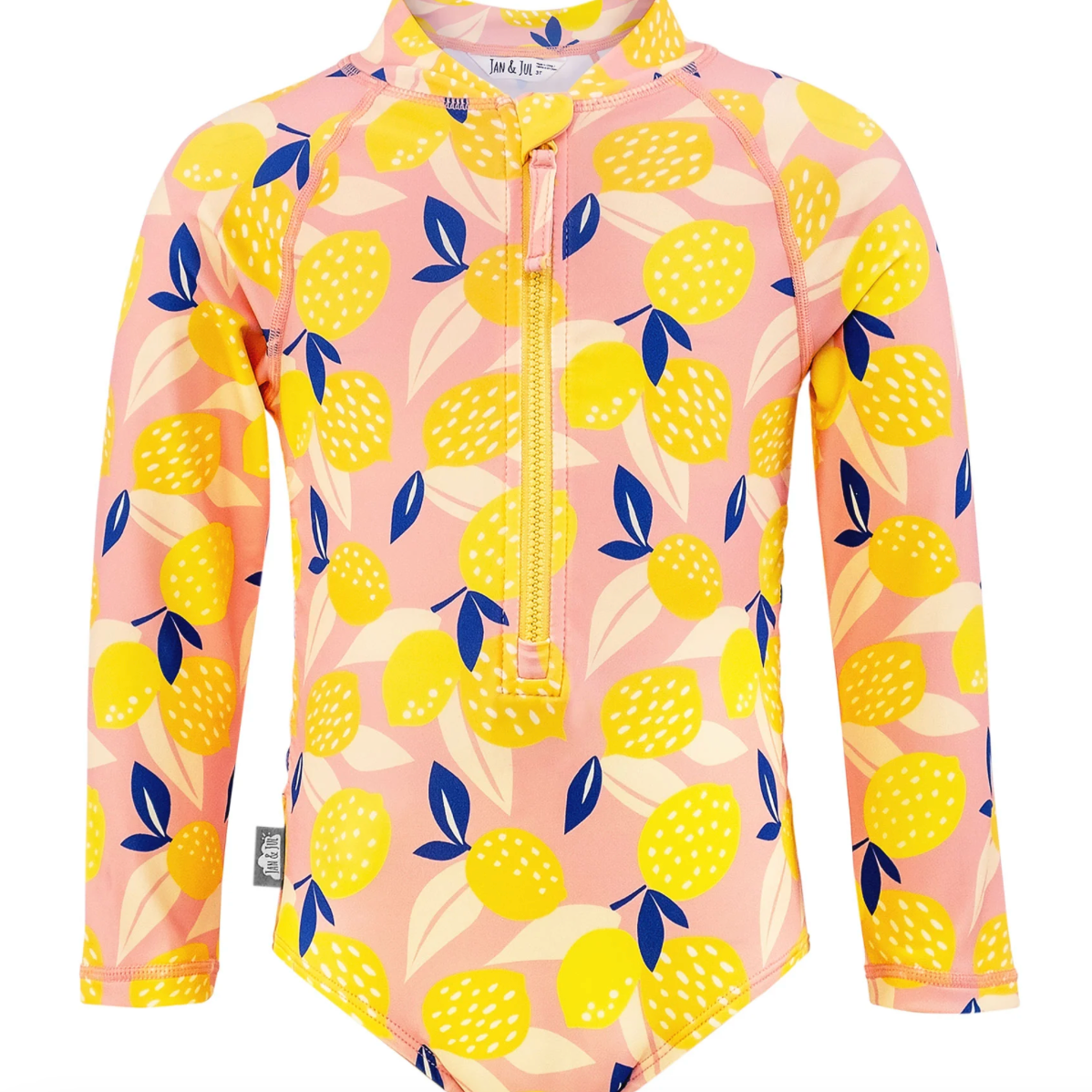 pink and yellow long sleeve swimsuit