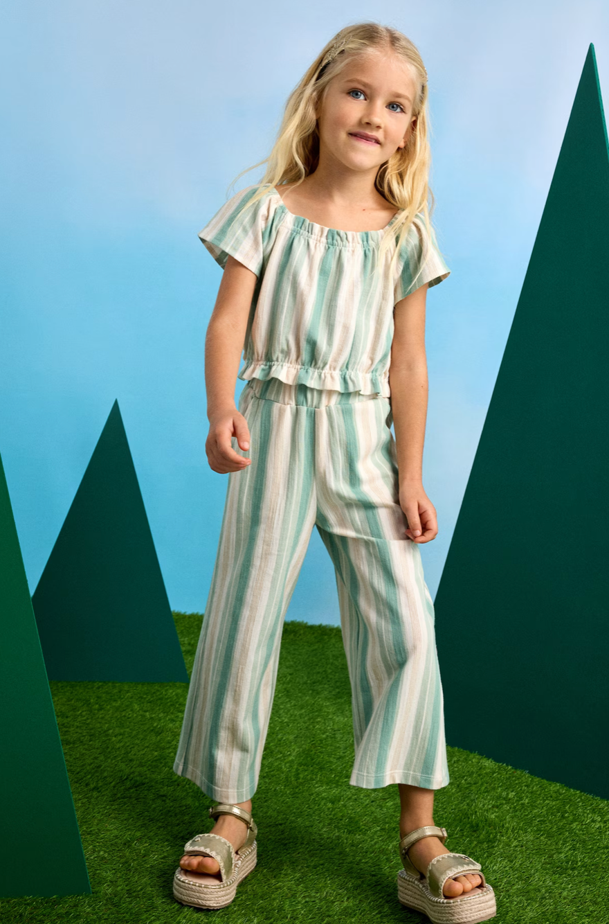 wide legged pant and t-shirt set