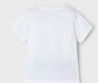 Plain white t-shirt on a light gray background