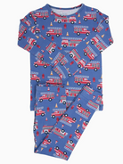 Bamboo 2 piece pyjamas with firetrucks 