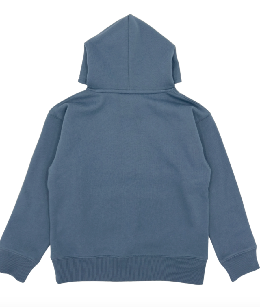 Blue hooded sweatshirt