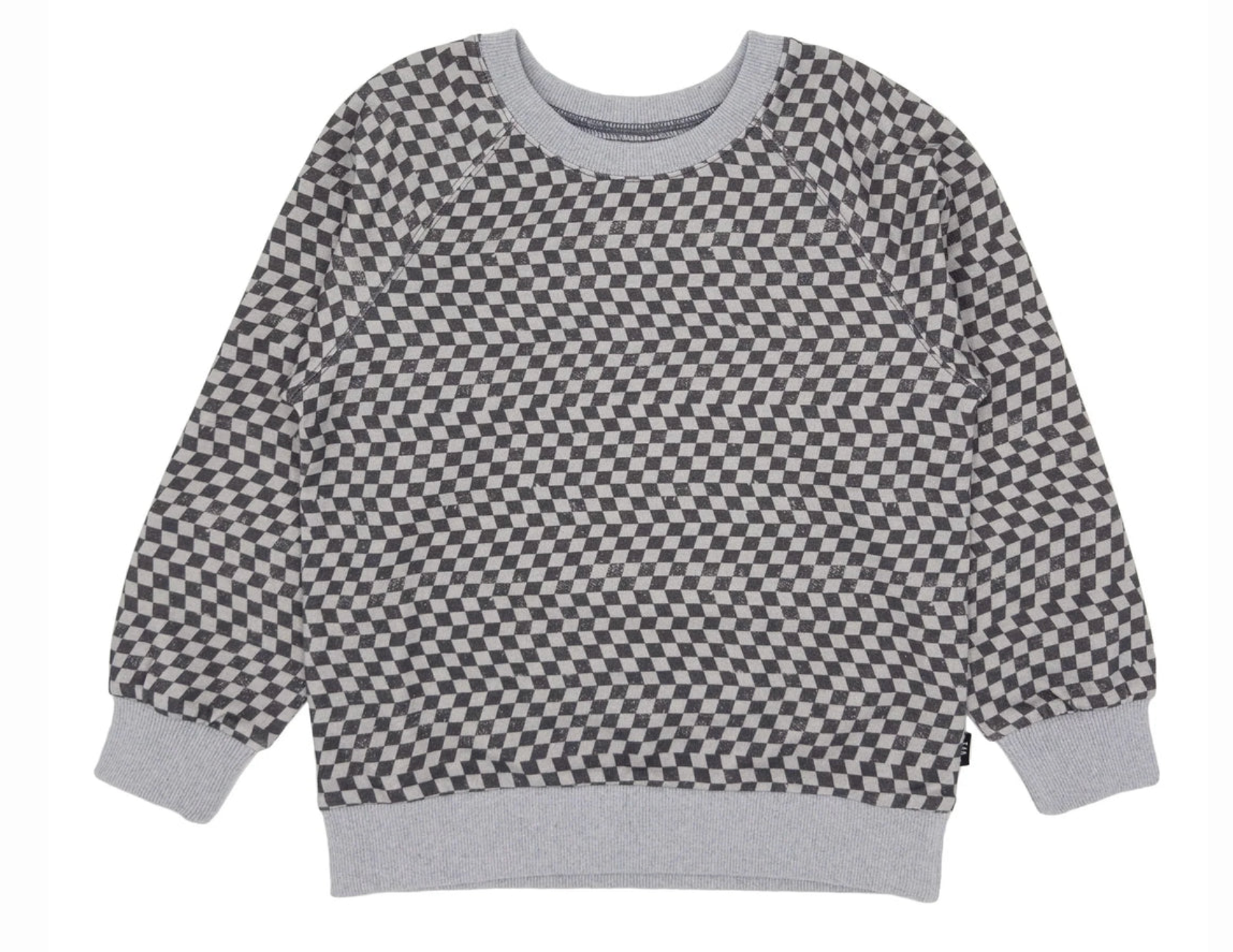 Black and grey checkered sweatshirt