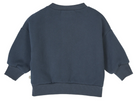 Back view of Green Cotton Group dark blue sweatshirt on a white background