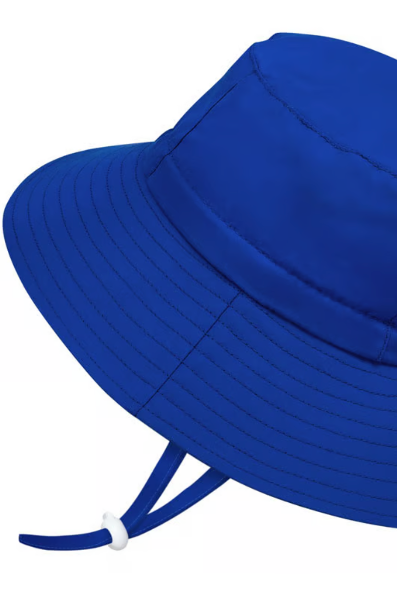 Blue Jan and Jul bucket hat with chin strap