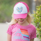 Laguna Beach Heart Trucker Hat Pink