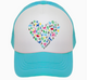JP Doodles blue heart laguna beach hat