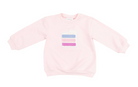 Light pink sweatshirt with piece of cake
