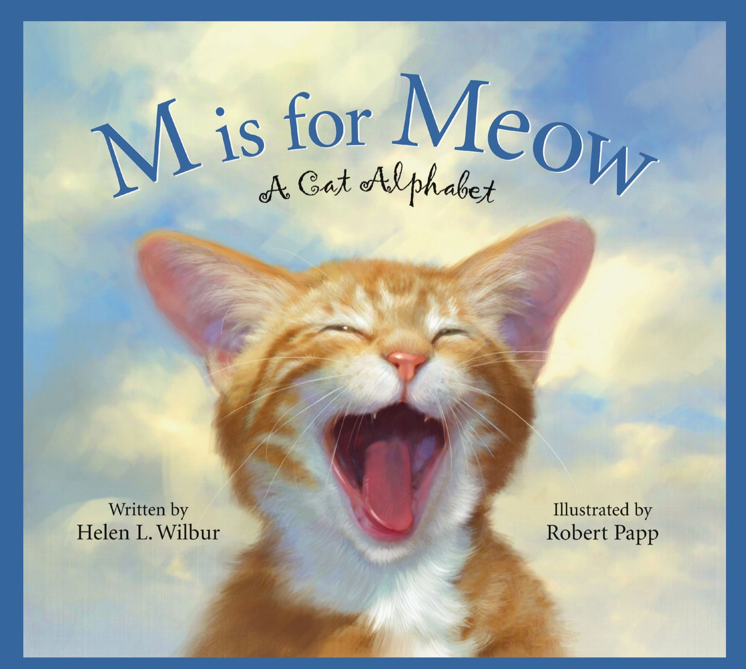 Illustrated alphabet kids book about cats