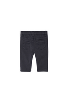 Back side view of Mayoral newborn twill pants in black