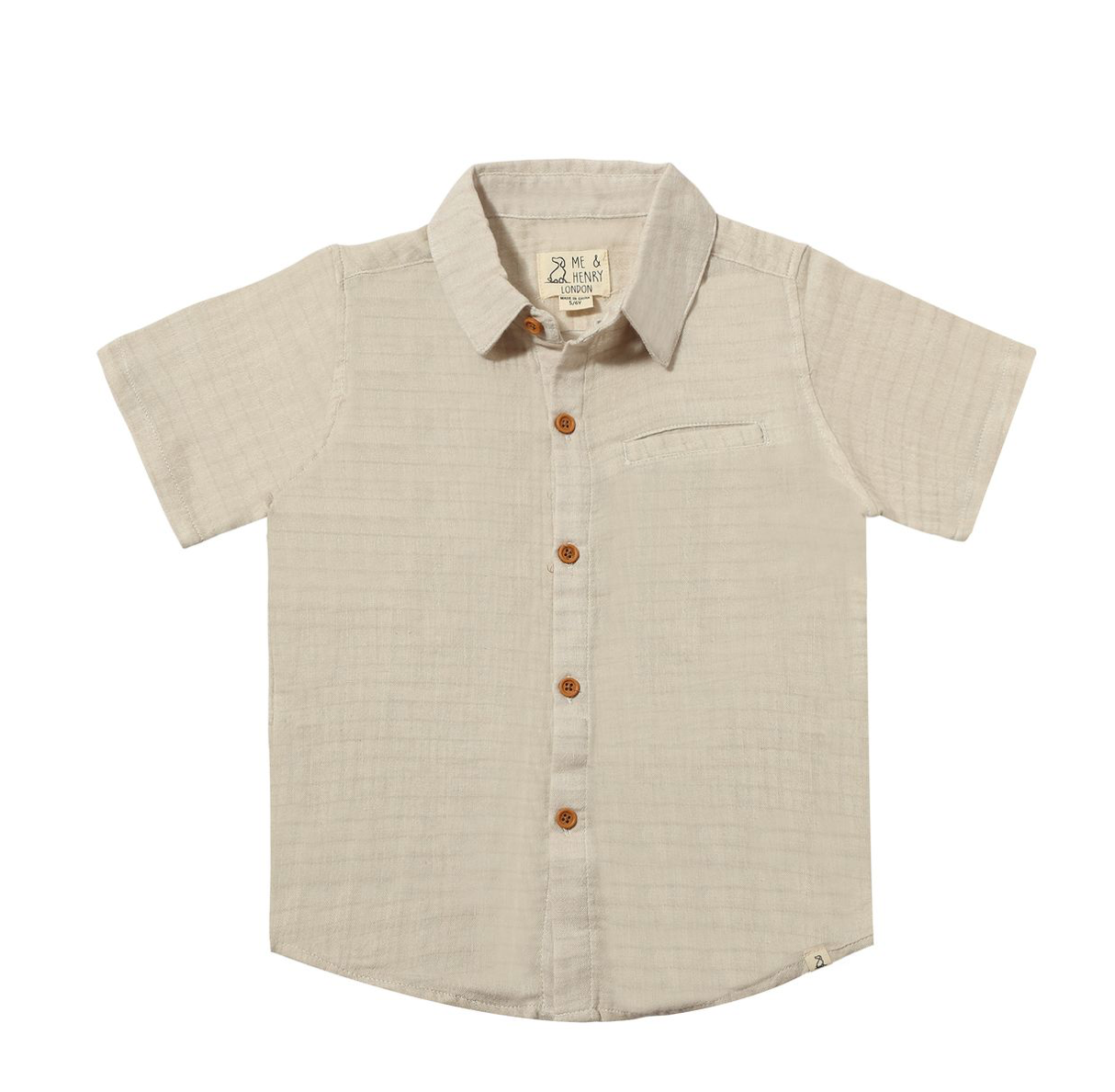 Newport beige baby shirt