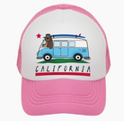 Light Pink hat with VW van and California