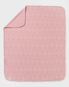 Unfolded Pink Star Print Swaddle Blanket