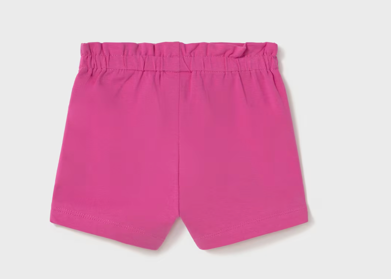 Pink baby shorts part of a set