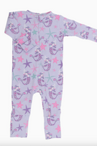 Sweet Bambo purple romper with mermaid print. 