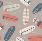 Close up of the Sweet Bamboo Surfboard print