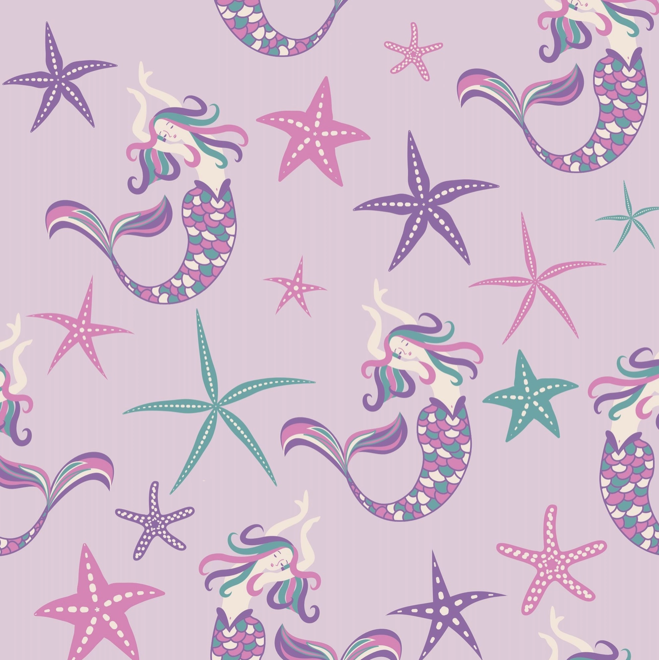 Up close of Mermaid Purple Fabric 