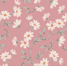 Up close sweet bamboo daisies fabric 