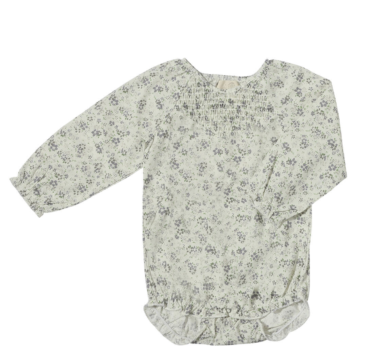 Vignette neutral floral print bubble