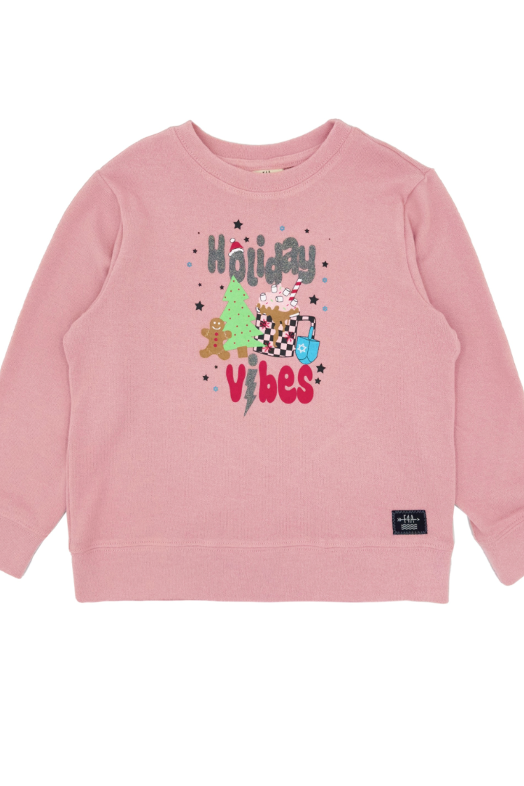 Feather4arrow girls pink holiday vibes sweater